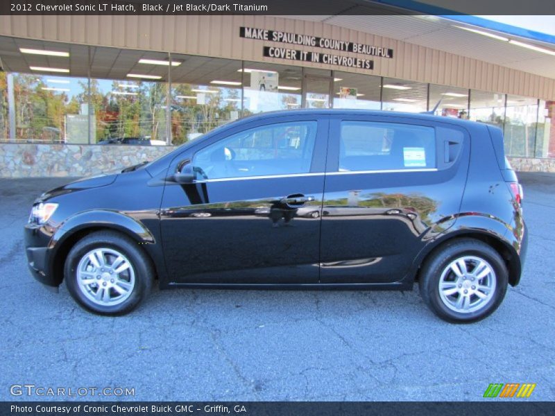 Black / Jet Black/Dark Titanium 2012 Chevrolet Sonic LT Hatch