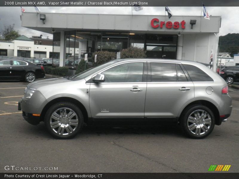 Vapor Silver Metallic / Charcoal Black/Medium Light Stone 2008 Lincoln MKX AWD