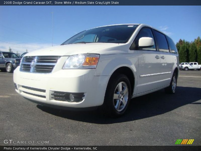 Stone White / Medium Slate Gray/Light Shale 2008 Dodge Grand Caravan SXT