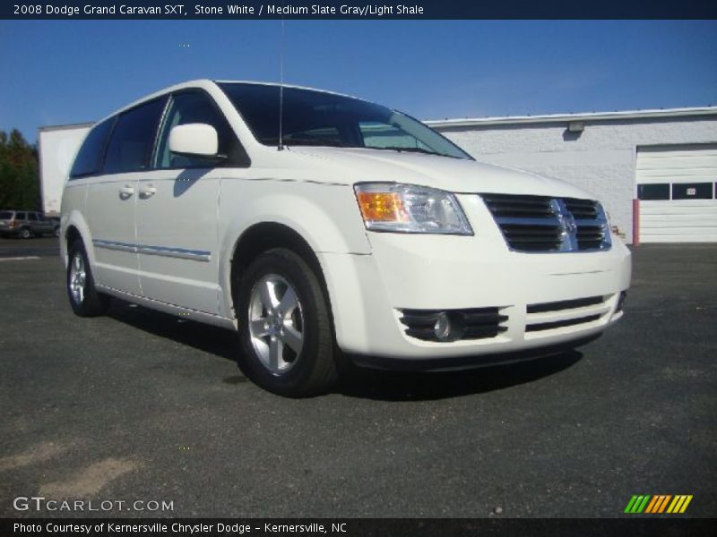 Stone White / Medium Slate Gray/Light Shale 2008 Dodge Grand Caravan SXT