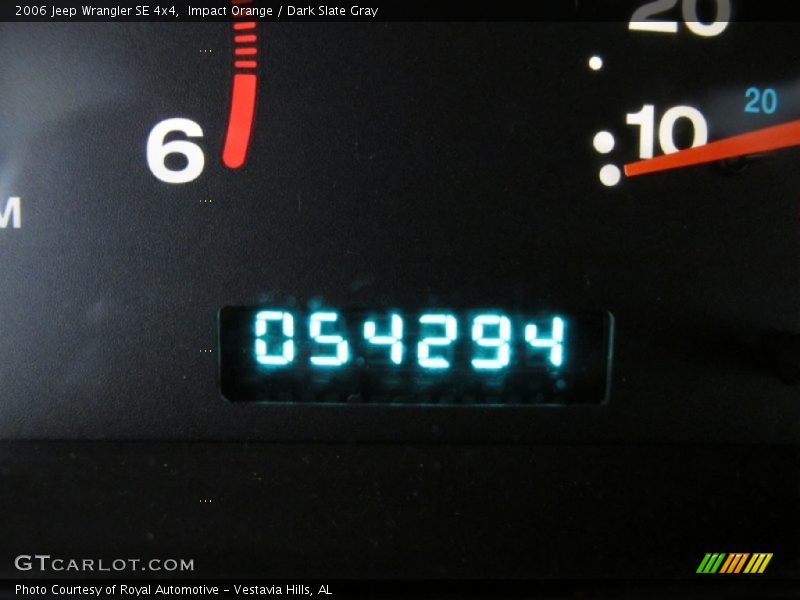Impact Orange / Dark Slate Gray 2006 Jeep Wrangler SE 4x4