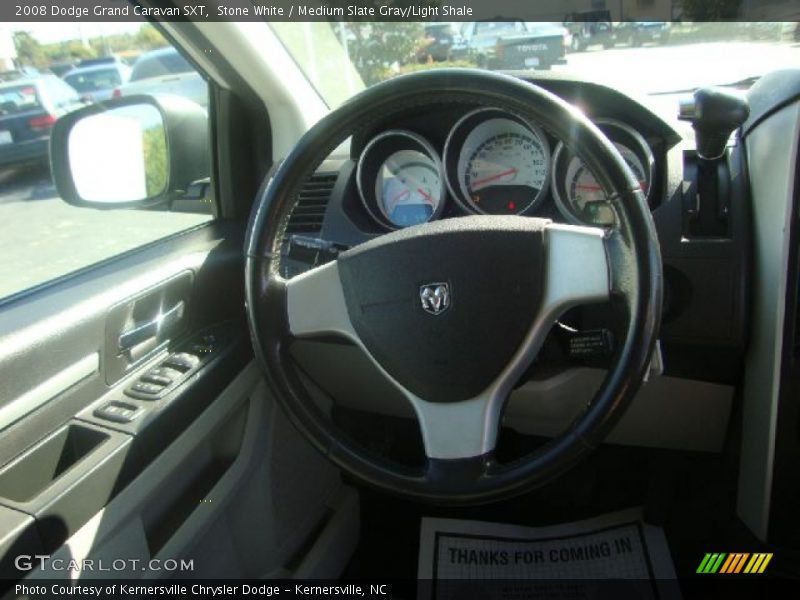 Stone White / Medium Slate Gray/Light Shale 2008 Dodge Grand Caravan SXT
