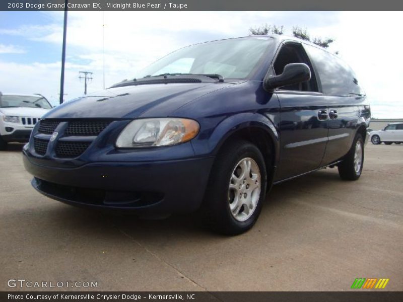 Midnight Blue Pearl / Taupe 2003 Dodge Grand Caravan EX