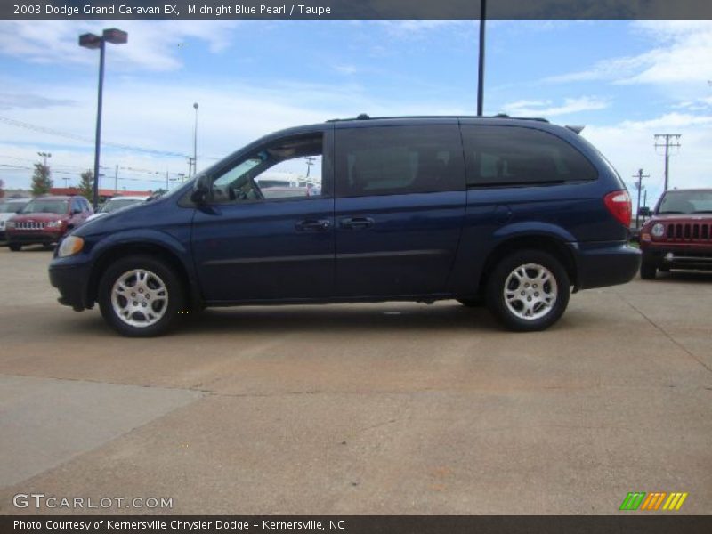 Midnight Blue Pearl / Taupe 2003 Dodge Grand Caravan EX