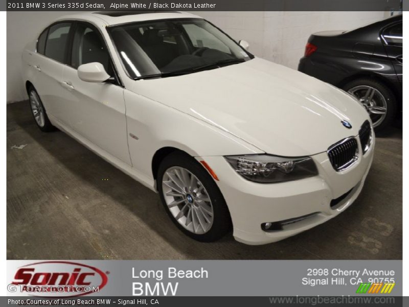 Alpine White / Black Dakota Leather 2011 BMW 3 Series 335d Sedan