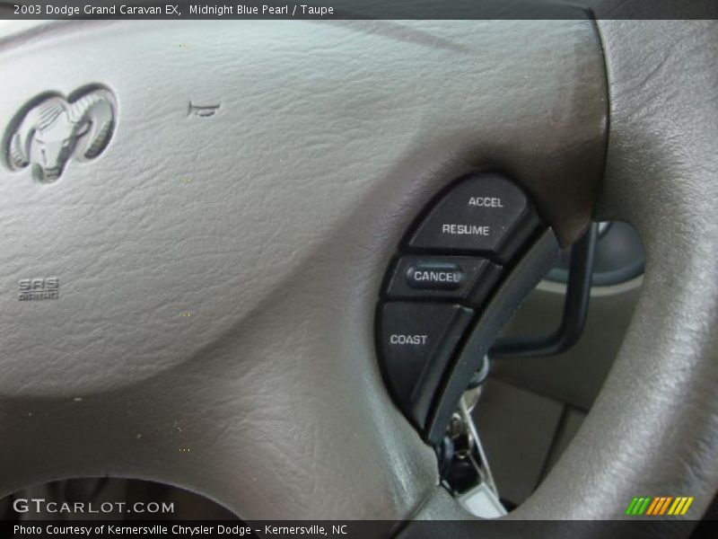 Midnight Blue Pearl / Taupe 2003 Dodge Grand Caravan EX