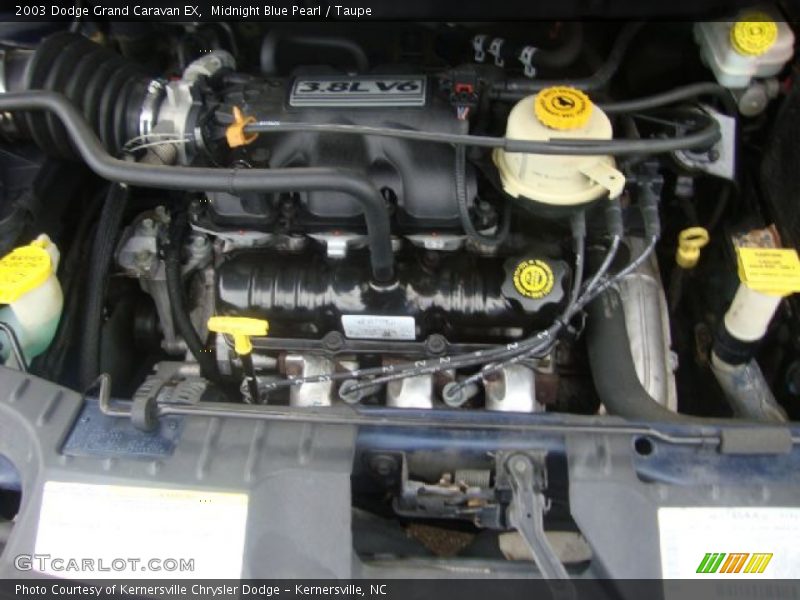 Midnight Blue Pearl / Taupe 2003 Dodge Grand Caravan EX