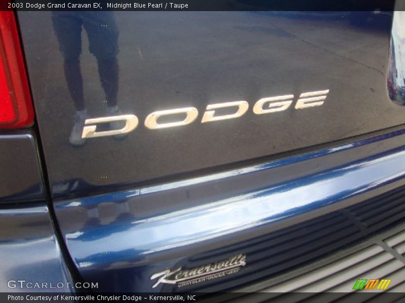 Midnight Blue Pearl / Taupe 2003 Dodge Grand Caravan EX