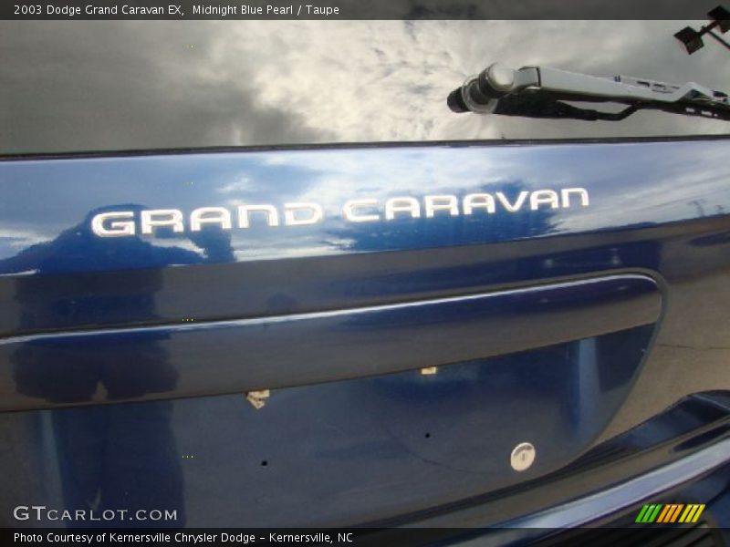 Midnight Blue Pearl / Taupe 2003 Dodge Grand Caravan EX