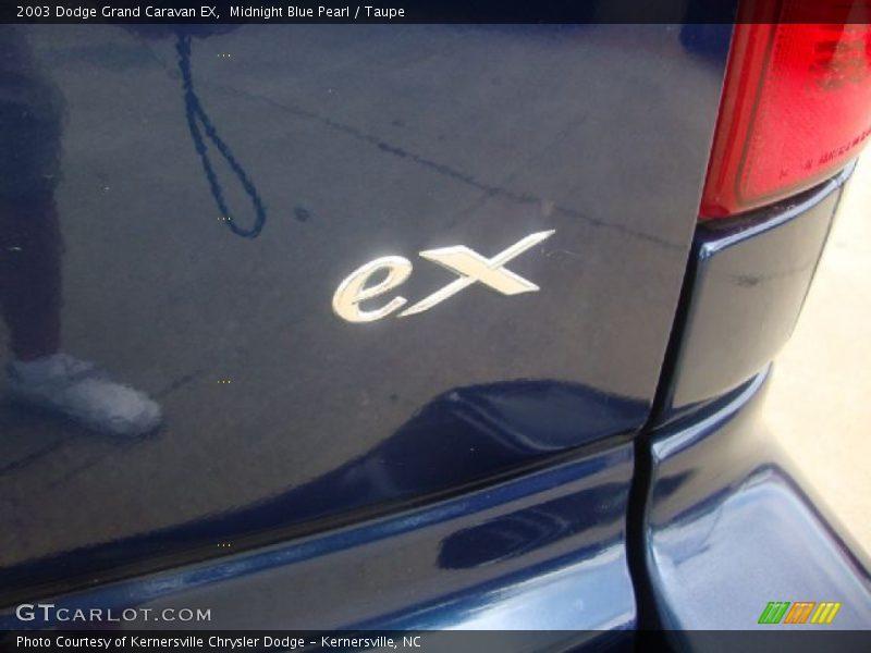 Midnight Blue Pearl / Taupe 2003 Dodge Grand Caravan EX