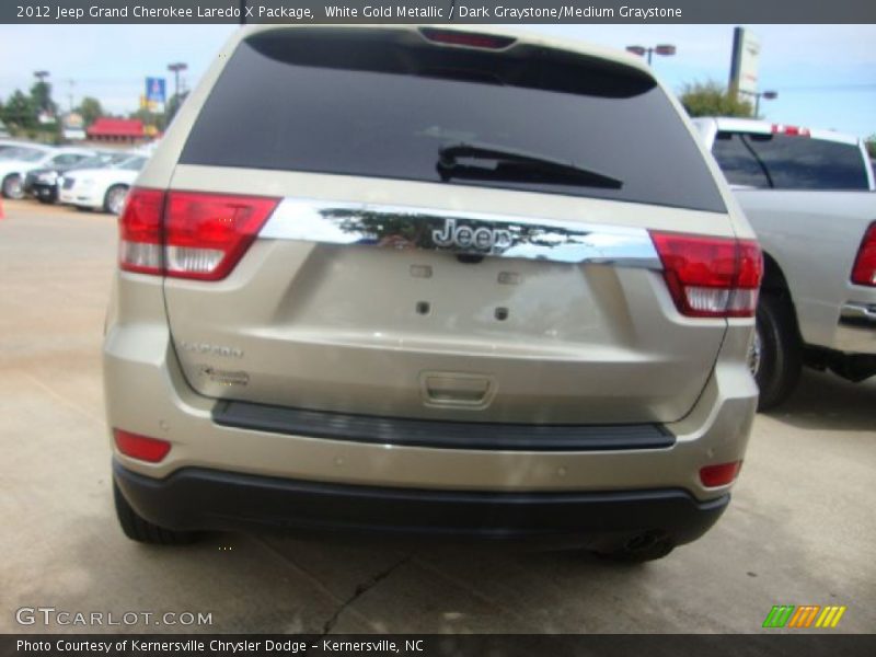 White Gold Metallic / Dark Graystone/Medium Graystone 2012 Jeep Grand Cherokee Laredo X Package