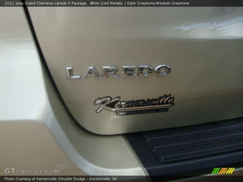White Gold Metallic / Dark Graystone/Medium Graystone 2012 Jeep Grand Cherokee Laredo X Package