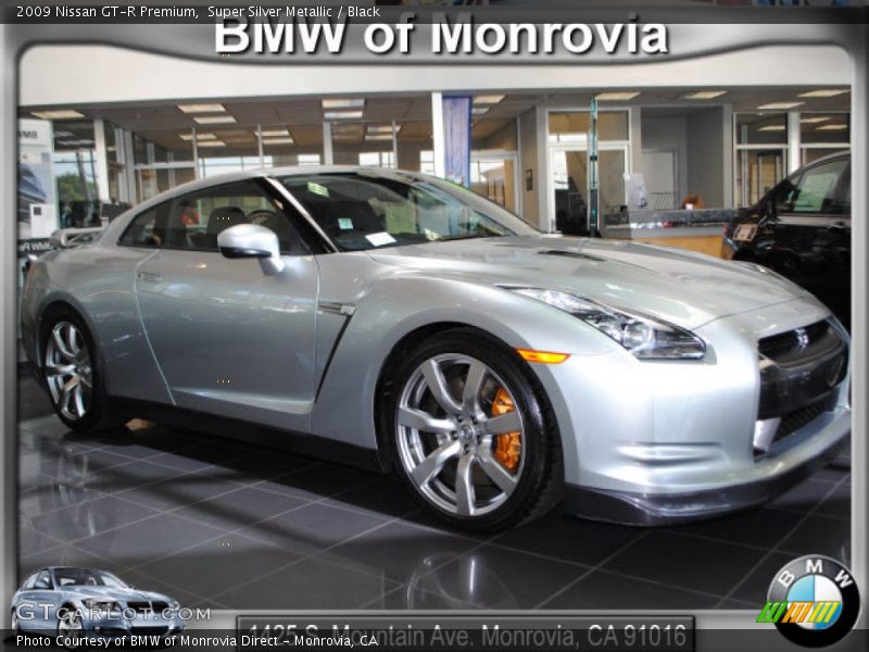 Super Silver Metallic / Black 2009 Nissan GT-R Premium
