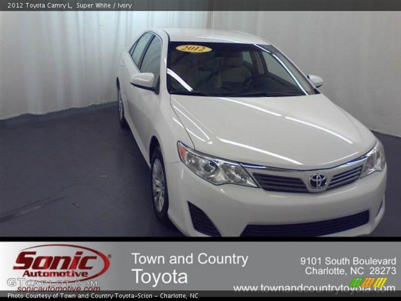 Super White / Ivory 2012 Toyota Camry L