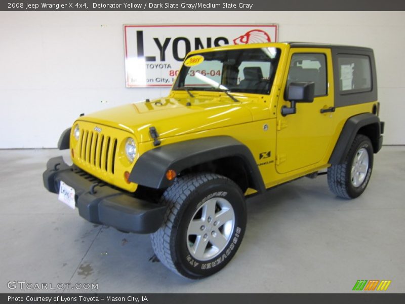 Detonator Yellow / Dark Slate Gray/Medium Slate Gray 2008 Jeep Wrangler X 4x4