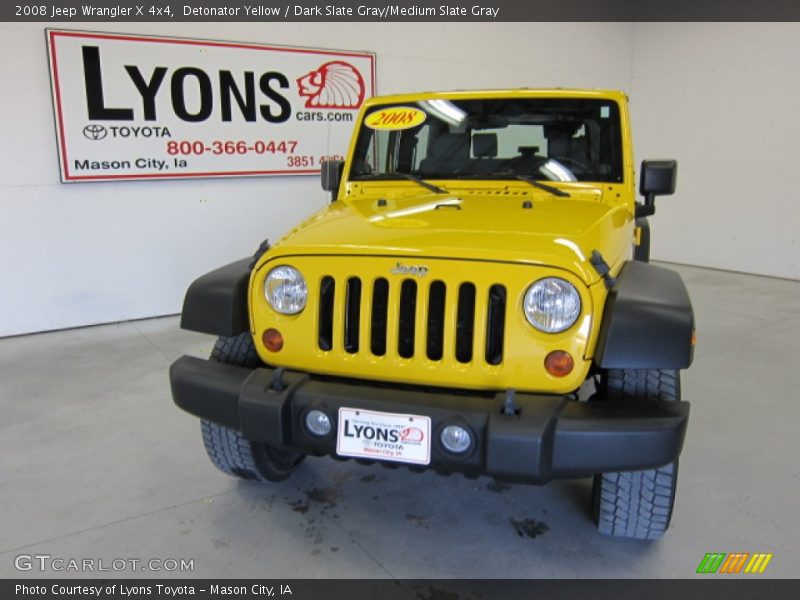Detonator Yellow / Dark Slate Gray/Medium Slate Gray 2008 Jeep Wrangler X 4x4