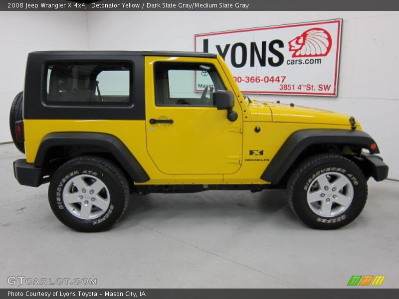 Detonator Yellow / Dark Slate Gray/Medium Slate Gray 2008 Jeep Wrangler X 4x4