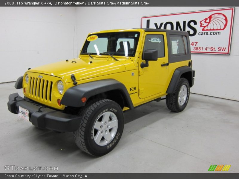 Detonator Yellow / Dark Slate Gray/Medium Slate Gray 2008 Jeep Wrangler X 4x4