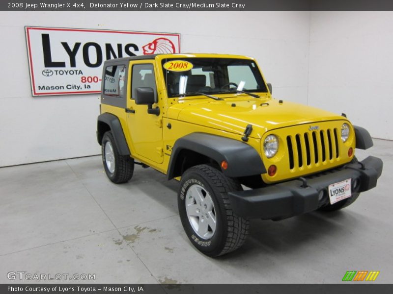 Detonator Yellow / Dark Slate Gray/Medium Slate Gray 2008 Jeep Wrangler X 4x4