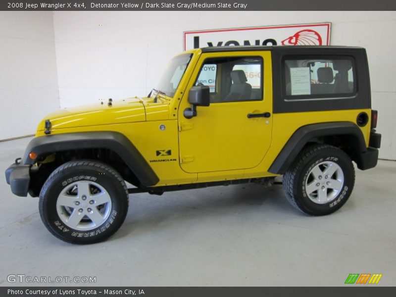 Detonator Yellow / Dark Slate Gray/Medium Slate Gray 2008 Jeep Wrangler X 4x4