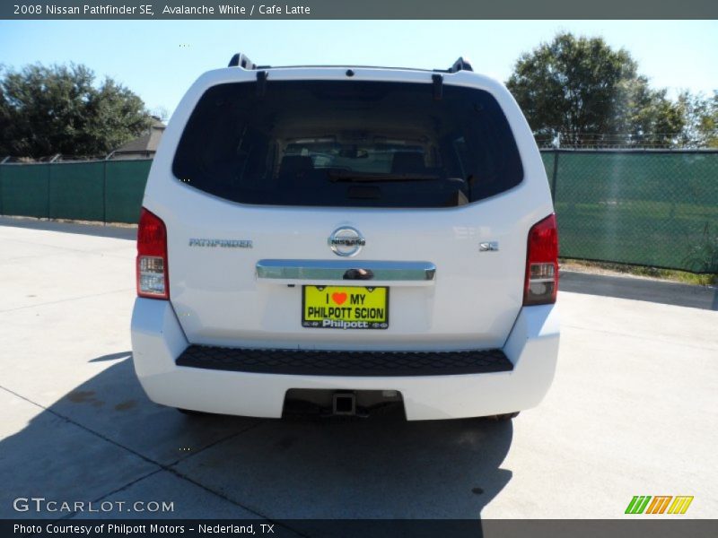 Avalanche White / Cafe Latte 2008 Nissan Pathfinder SE