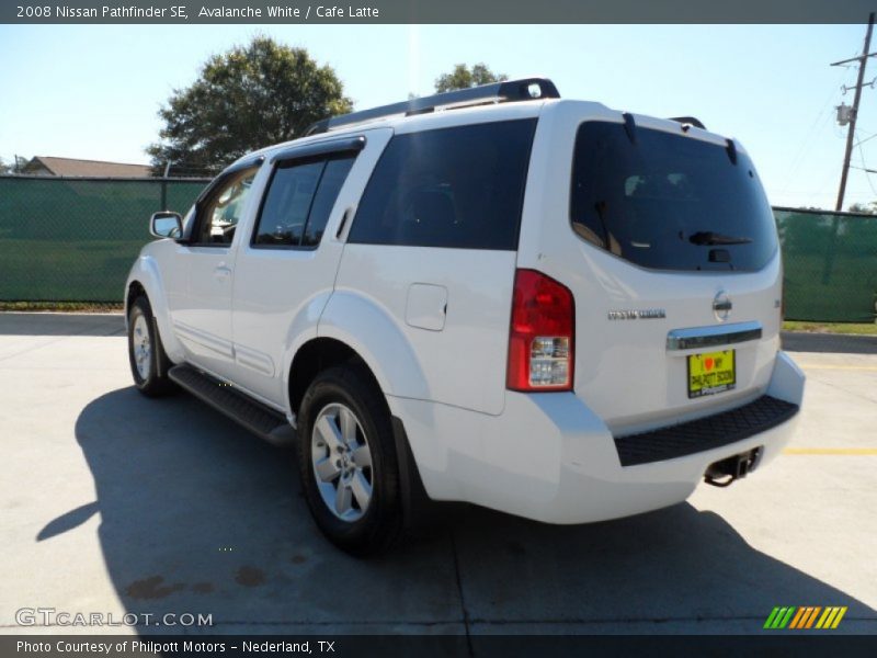 Avalanche White / Cafe Latte 2008 Nissan Pathfinder SE