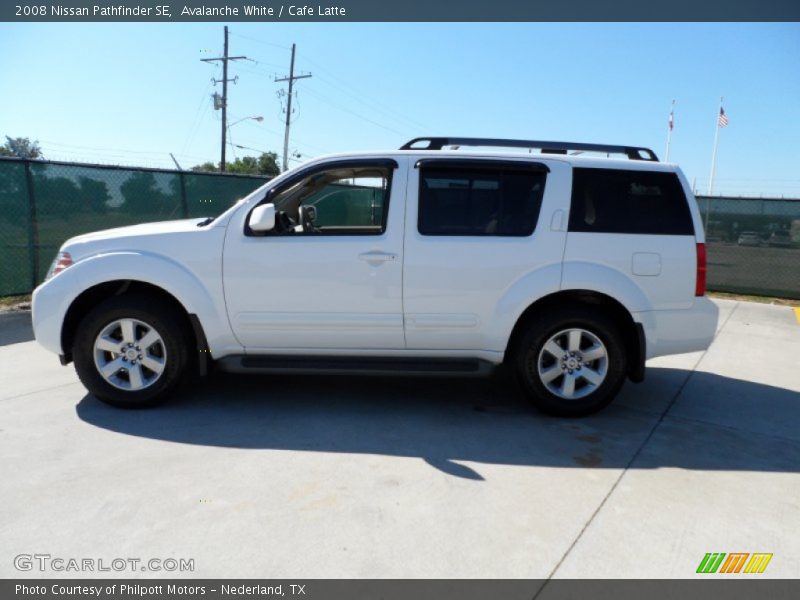 Avalanche White / Cafe Latte 2008 Nissan Pathfinder SE