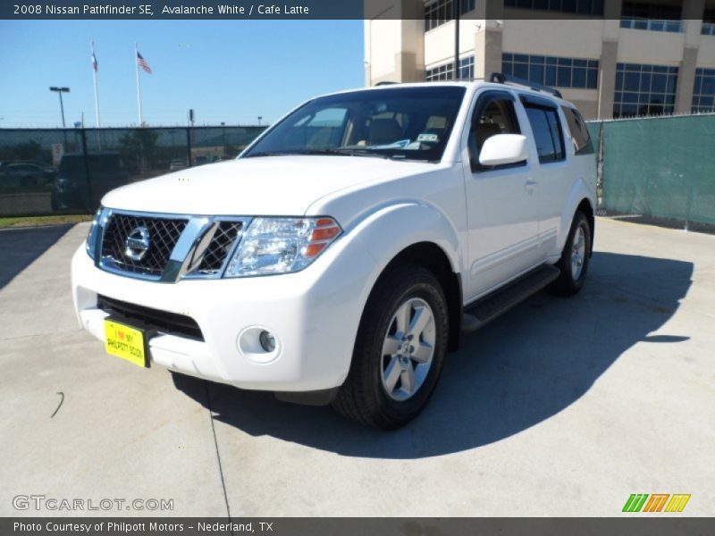 Avalanche White / Cafe Latte 2008 Nissan Pathfinder SE