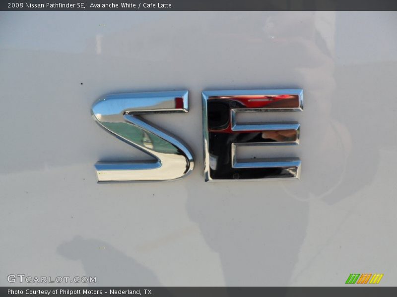 Avalanche White / Cafe Latte 2008 Nissan Pathfinder SE