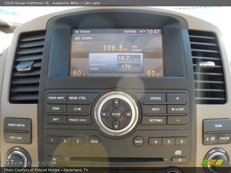 Avalanche White / Cafe Latte 2008 Nissan Pathfinder SE