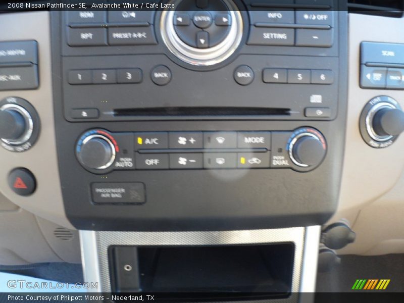 Avalanche White / Cafe Latte 2008 Nissan Pathfinder SE