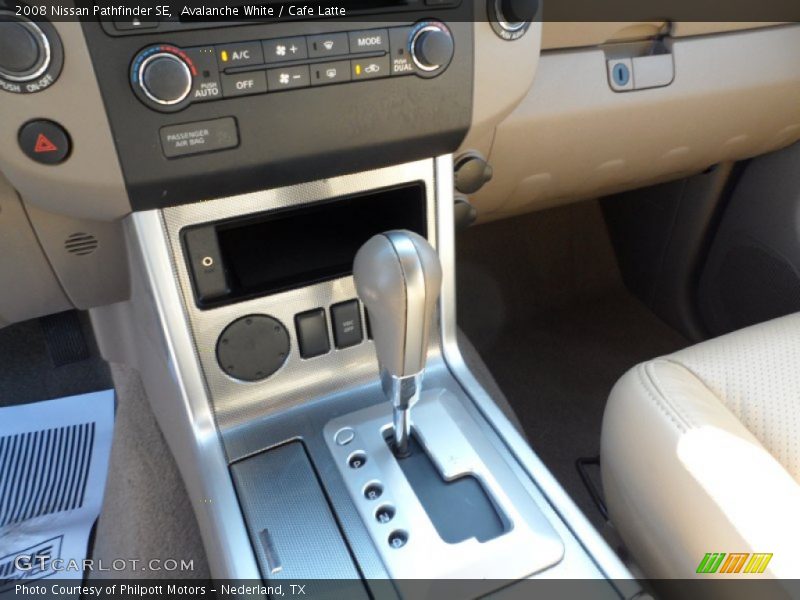 Avalanche White / Cafe Latte 2008 Nissan Pathfinder SE