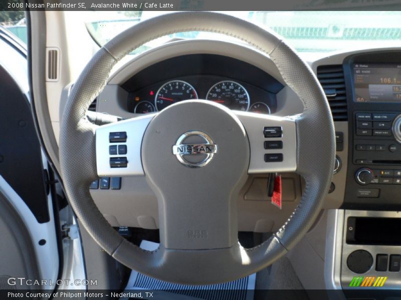 Avalanche White / Cafe Latte 2008 Nissan Pathfinder SE