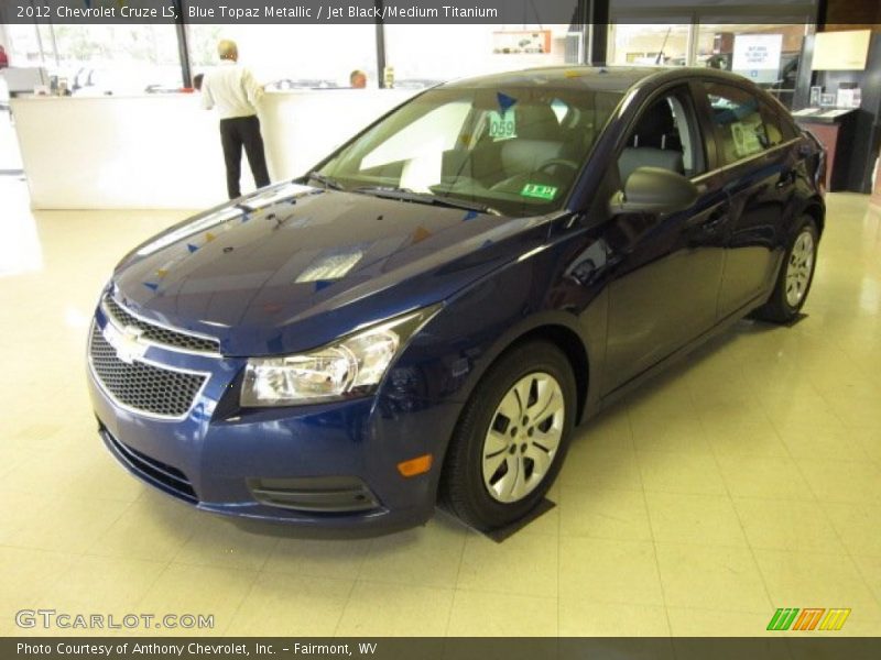 Blue Topaz Metallic / Jet Black/Medium Titanium 2012 Chevrolet Cruze LS
