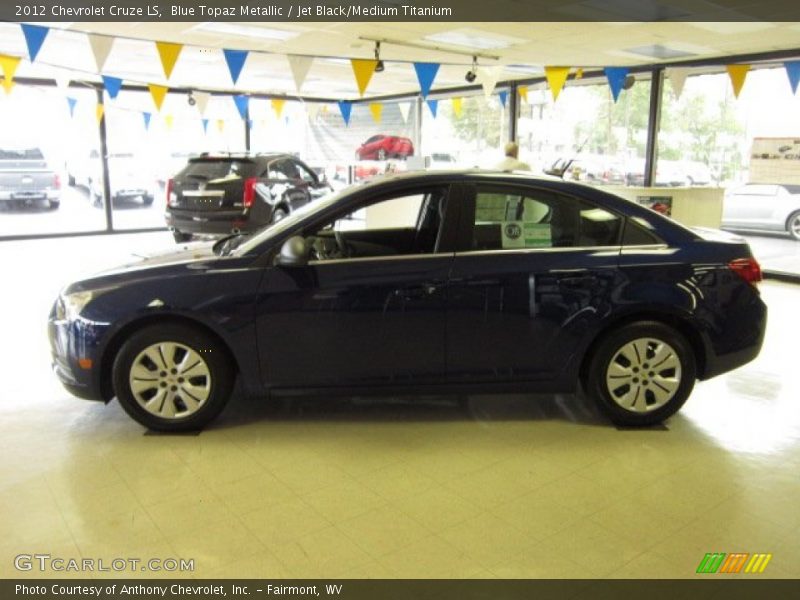 Blue Topaz Metallic / Jet Black/Medium Titanium 2012 Chevrolet Cruze LS