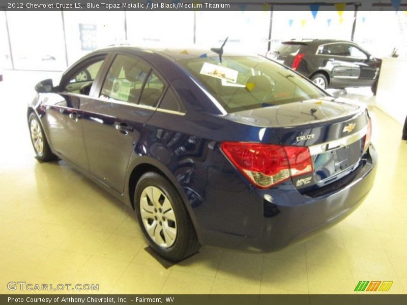 Blue Topaz Metallic / Jet Black/Medium Titanium 2012 Chevrolet Cruze LS