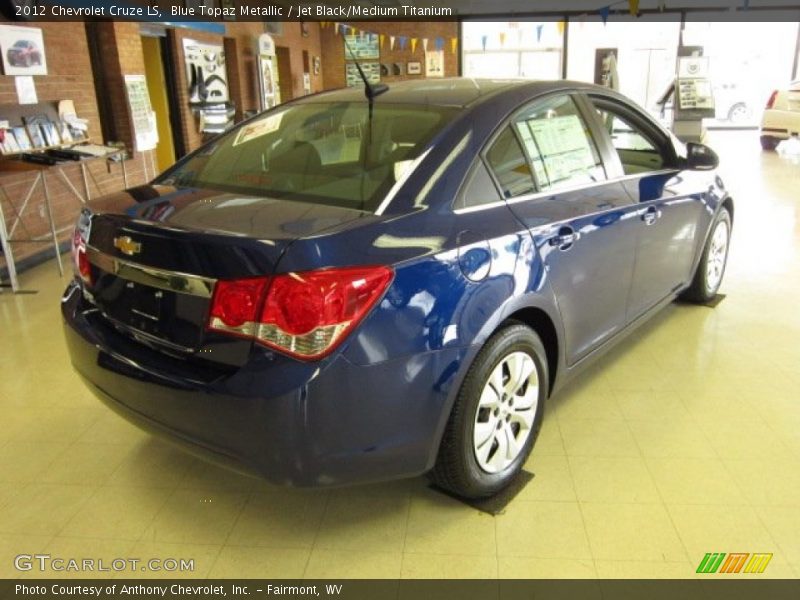 Blue Topaz Metallic / Jet Black/Medium Titanium 2012 Chevrolet Cruze LS