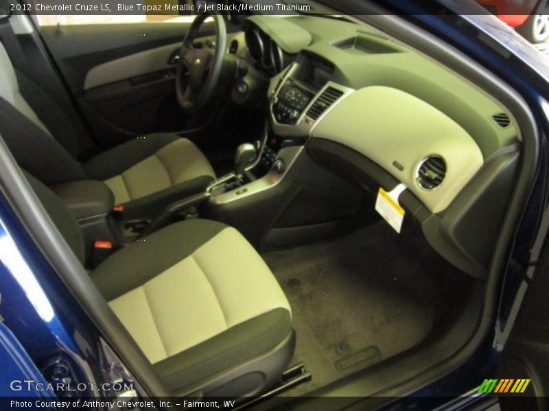 Blue Topaz Metallic / Jet Black/Medium Titanium 2012 Chevrolet Cruze LS