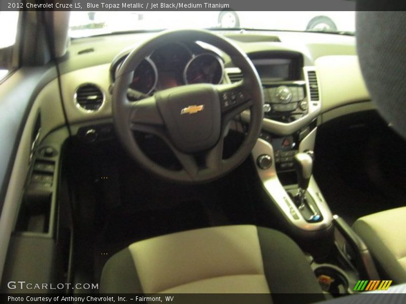 Blue Topaz Metallic / Jet Black/Medium Titanium 2012 Chevrolet Cruze LS