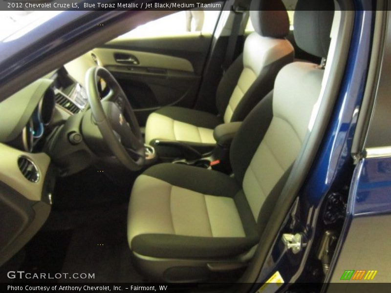 Blue Topaz Metallic / Jet Black/Medium Titanium 2012 Chevrolet Cruze LS