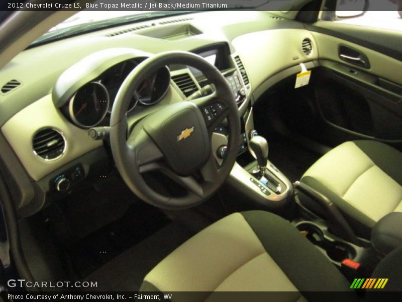 Blue Topaz Metallic / Jet Black/Medium Titanium 2012 Chevrolet Cruze LS