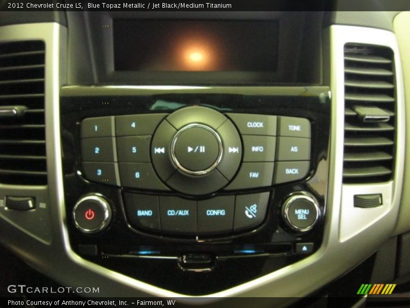 Blue Topaz Metallic / Jet Black/Medium Titanium 2012 Chevrolet Cruze LS