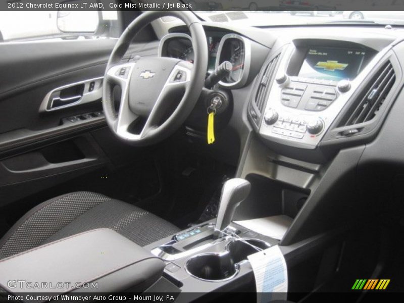 Gold Mist Metallic / Jet Black 2012 Chevrolet Equinox LT AWD
