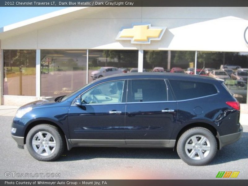 Dark Blue Metallic / Dark Gray/Light Gray 2012 Chevrolet Traverse LT