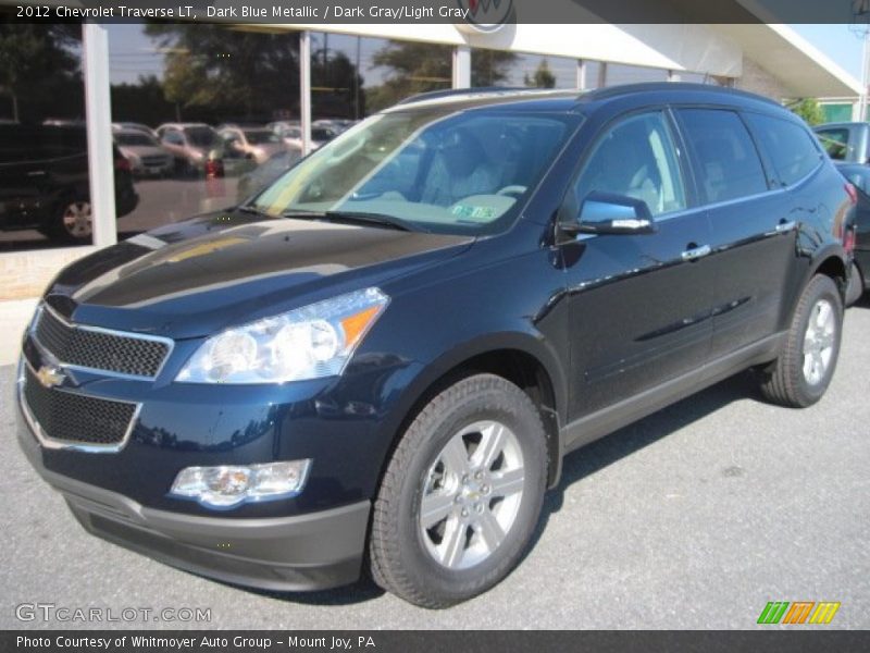 Dark Blue Metallic / Dark Gray/Light Gray 2012 Chevrolet Traverse LT
