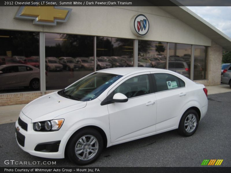 Summit White / Dark Pewter/Dark Titanium 2012 Chevrolet Sonic LT Sedan