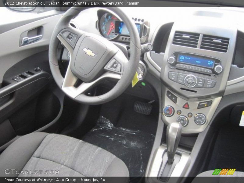Summit White / Dark Pewter/Dark Titanium 2012 Chevrolet Sonic LT Sedan