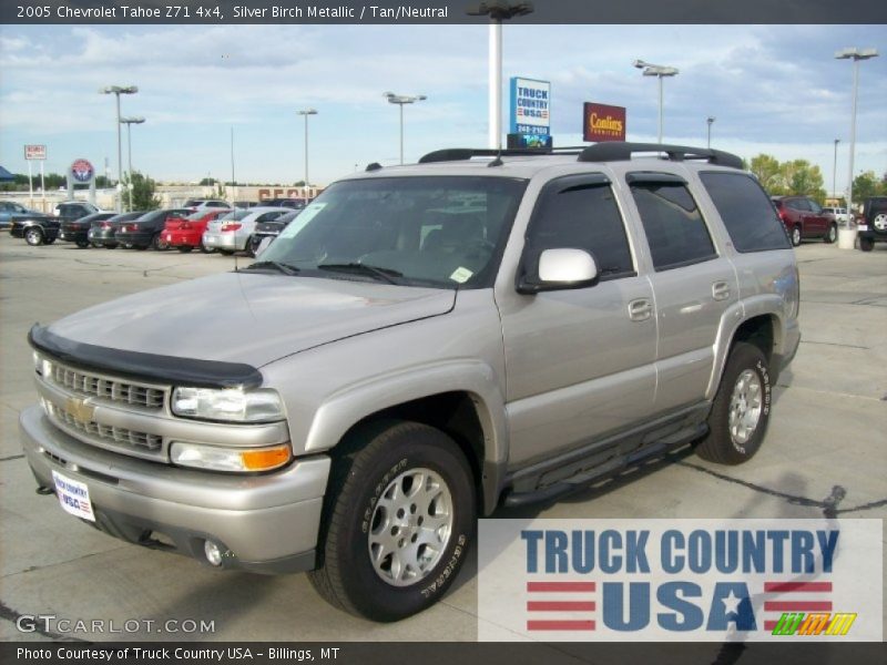 Silver Birch Metallic / Tan/Neutral 2005 Chevrolet Tahoe Z71 4x4