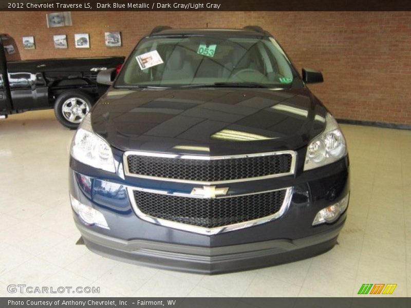 Dark Blue Metallic / Dark Gray/Light Gray 2012 Chevrolet Traverse LS