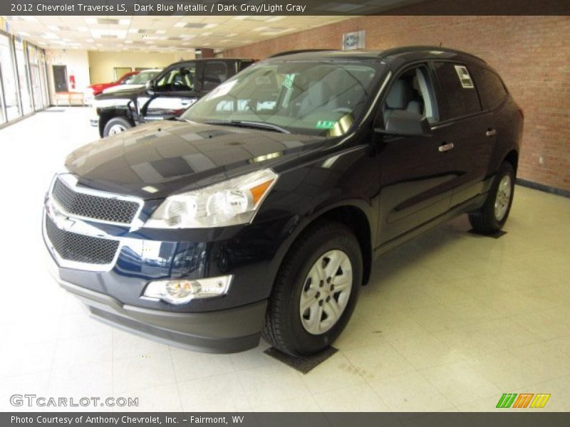 Dark Blue Metallic / Dark Gray/Light Gray 2012 Chevrolet Traverse LS